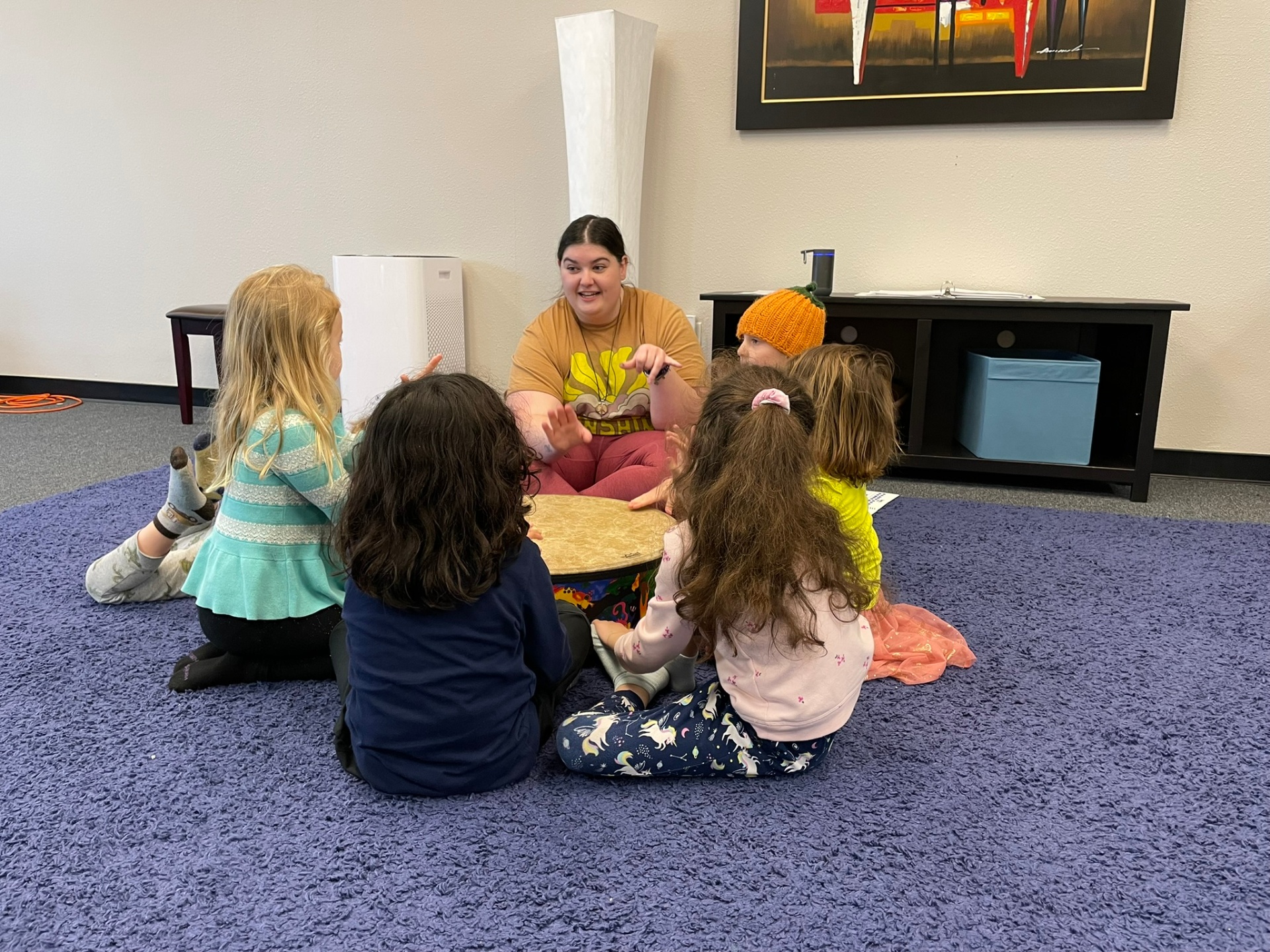 WunderMusic Preschool class with children and instructor making music together