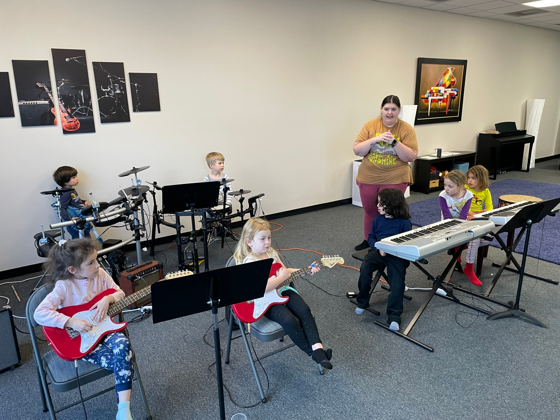 Opus11 San Jose group music class with students and instructor